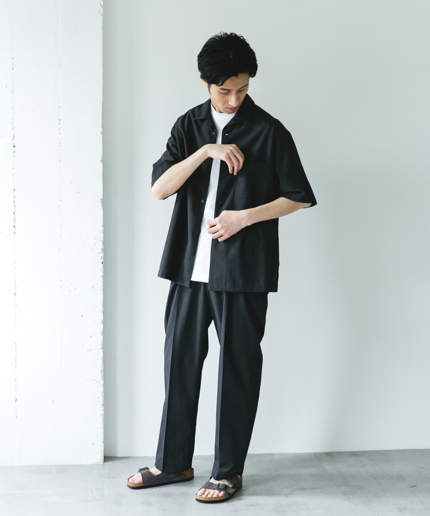 URBAN RESEARCH DOORS「『イージーケア/速乾/UVカット』クイックドライ 2タック ワイドトラウザー」|その他|