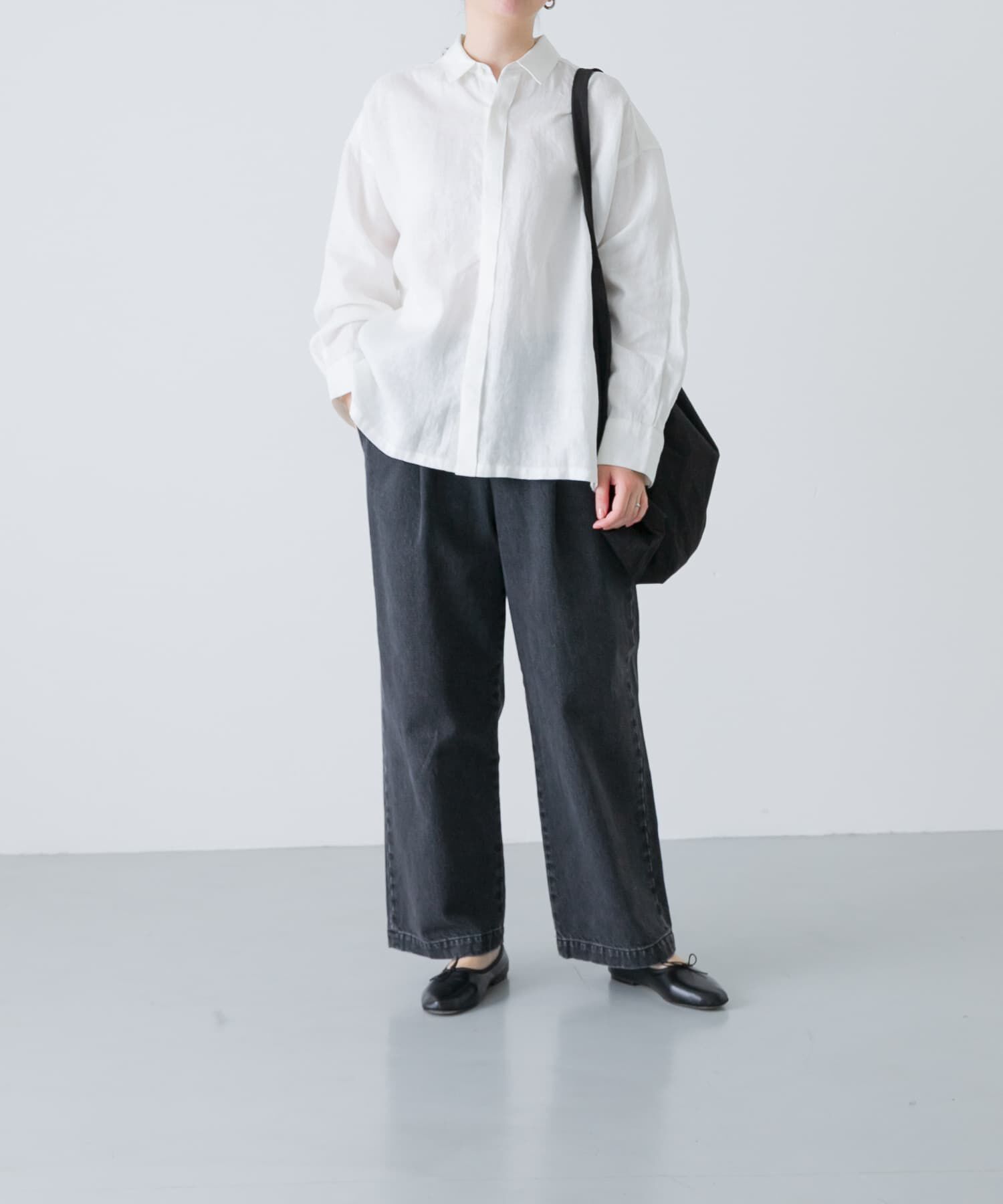 かぐれ「リネンレギュラーボックスシャツ」|シャツ・ブラウス|