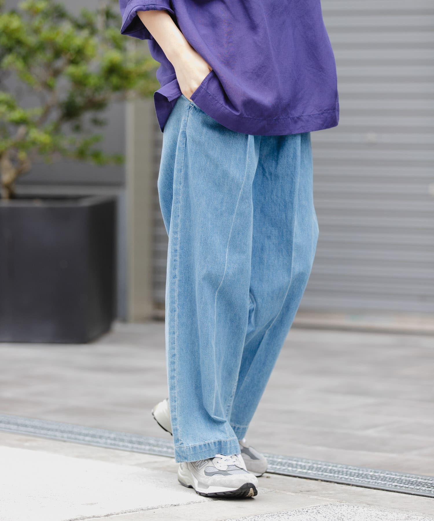 URBAN RESEARCH DOORS「FORK&SPOON　綿麻デニムパンツ」|デニム|