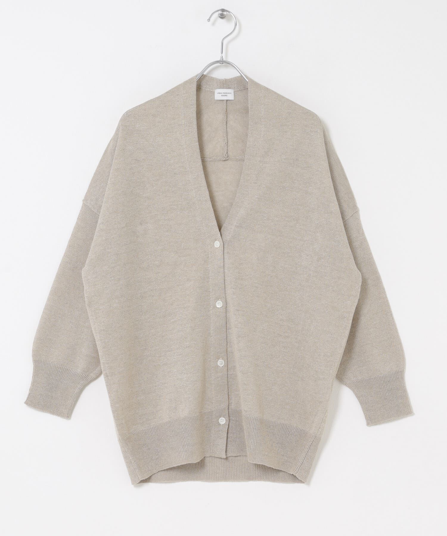 URBAN RESEARCH DOORS「リネンVネックカーディガン」|カーディガン|