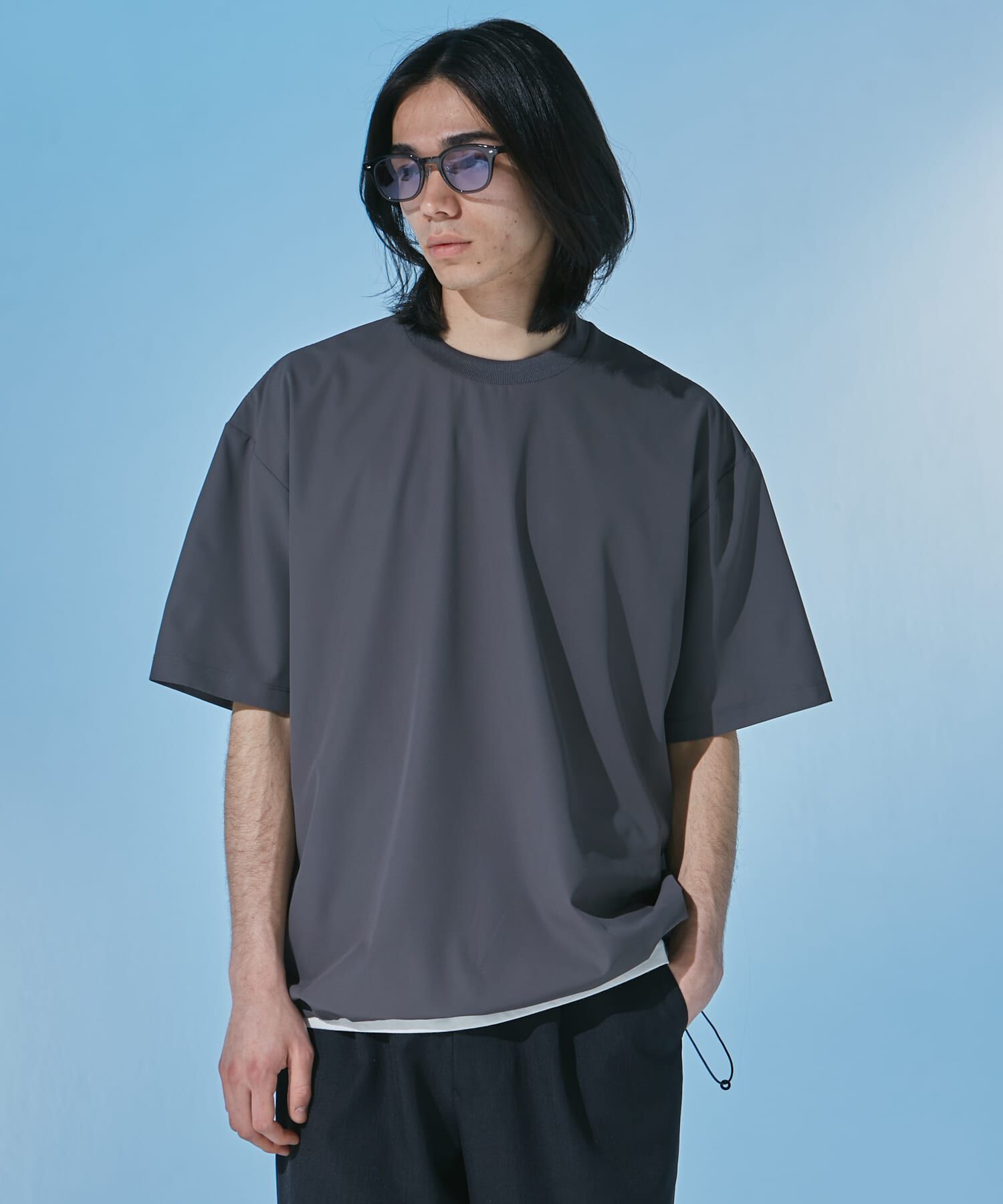 URBAN RESEARCH DOORS「『UR TECH』サマシェア ショートスリーブプルオーバー」|Tシャツ・カットソー|