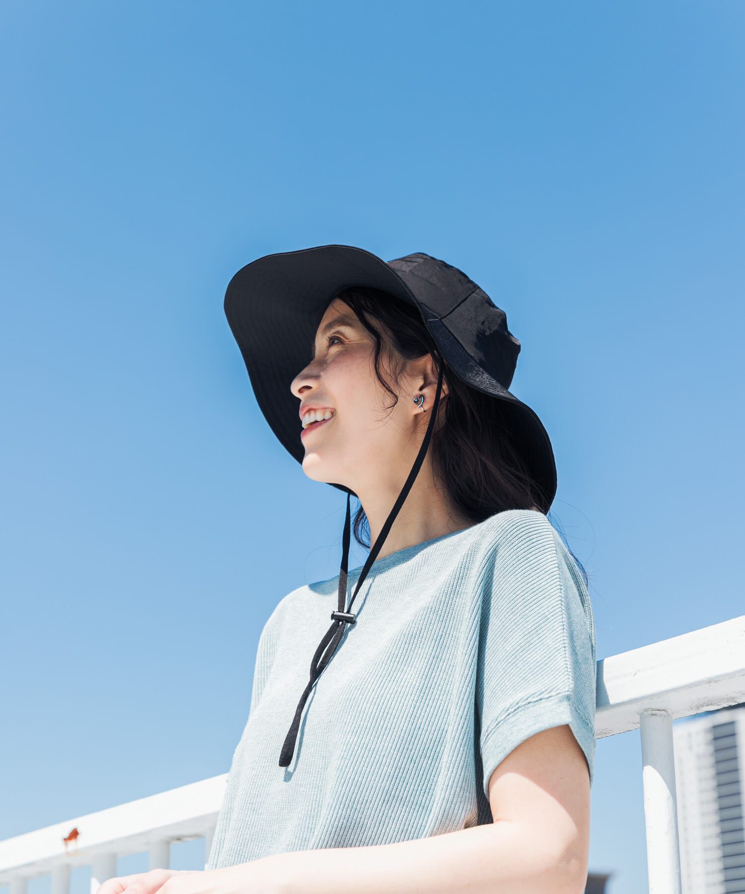 URBAN RESEARCH DOORS「ウォッシャブルツバ広ハット」|ハット|ブラック