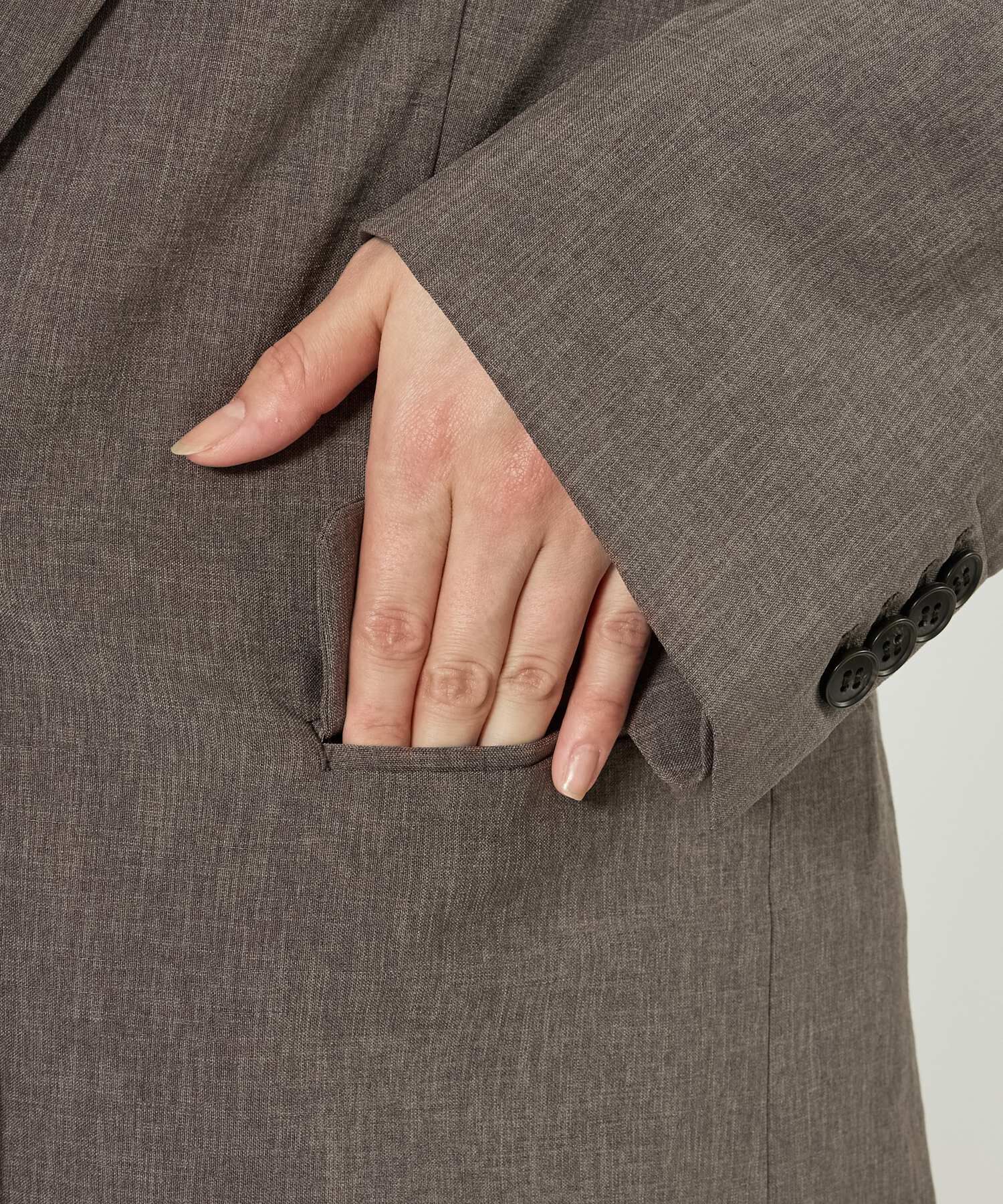 BABYLONE「リネンライクシャンタンクロスジャケット」|テーラードジャケット|