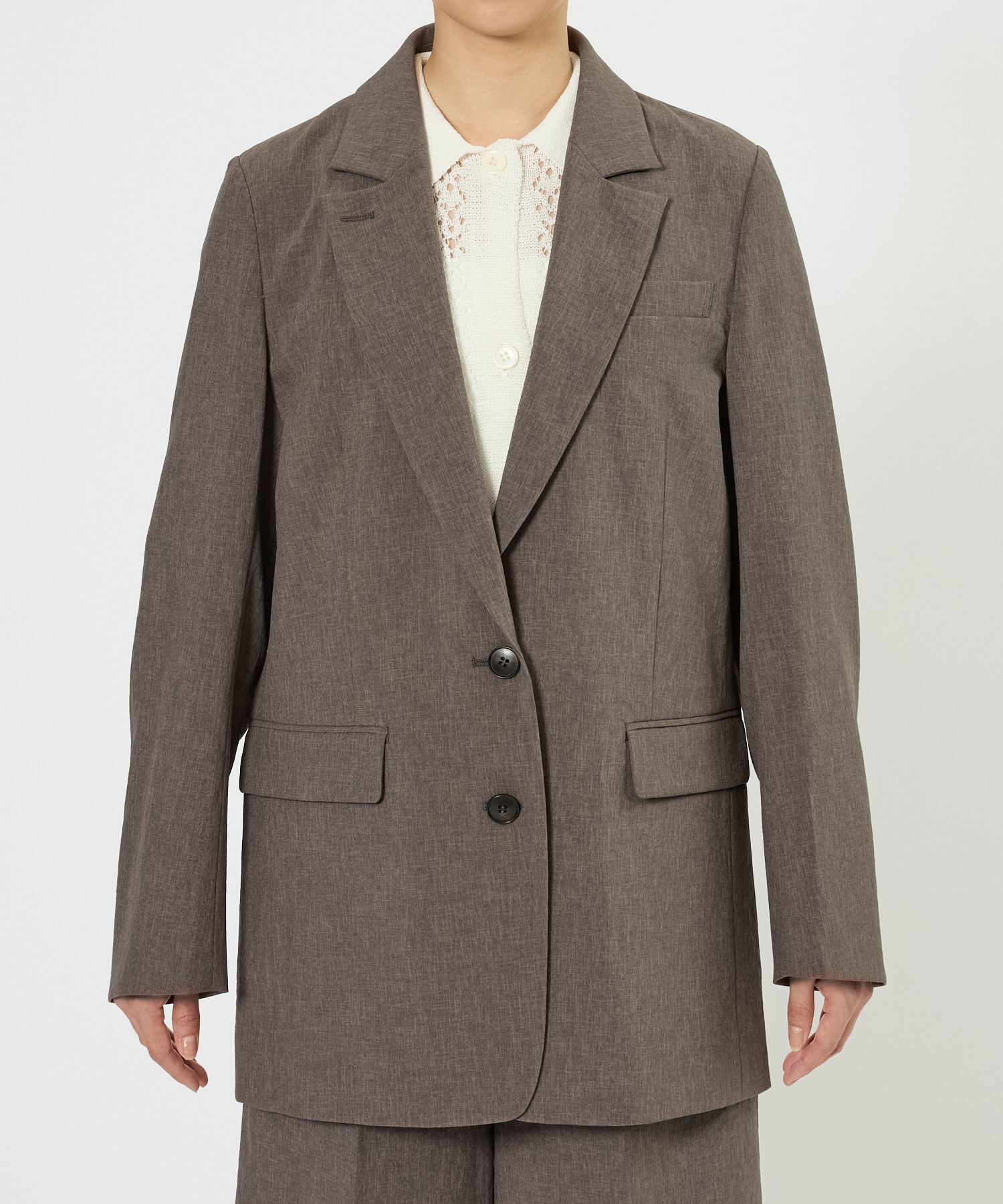 BABYLONE「リネンライクシャンタンクロスジャケット」|テーラードジャケット|