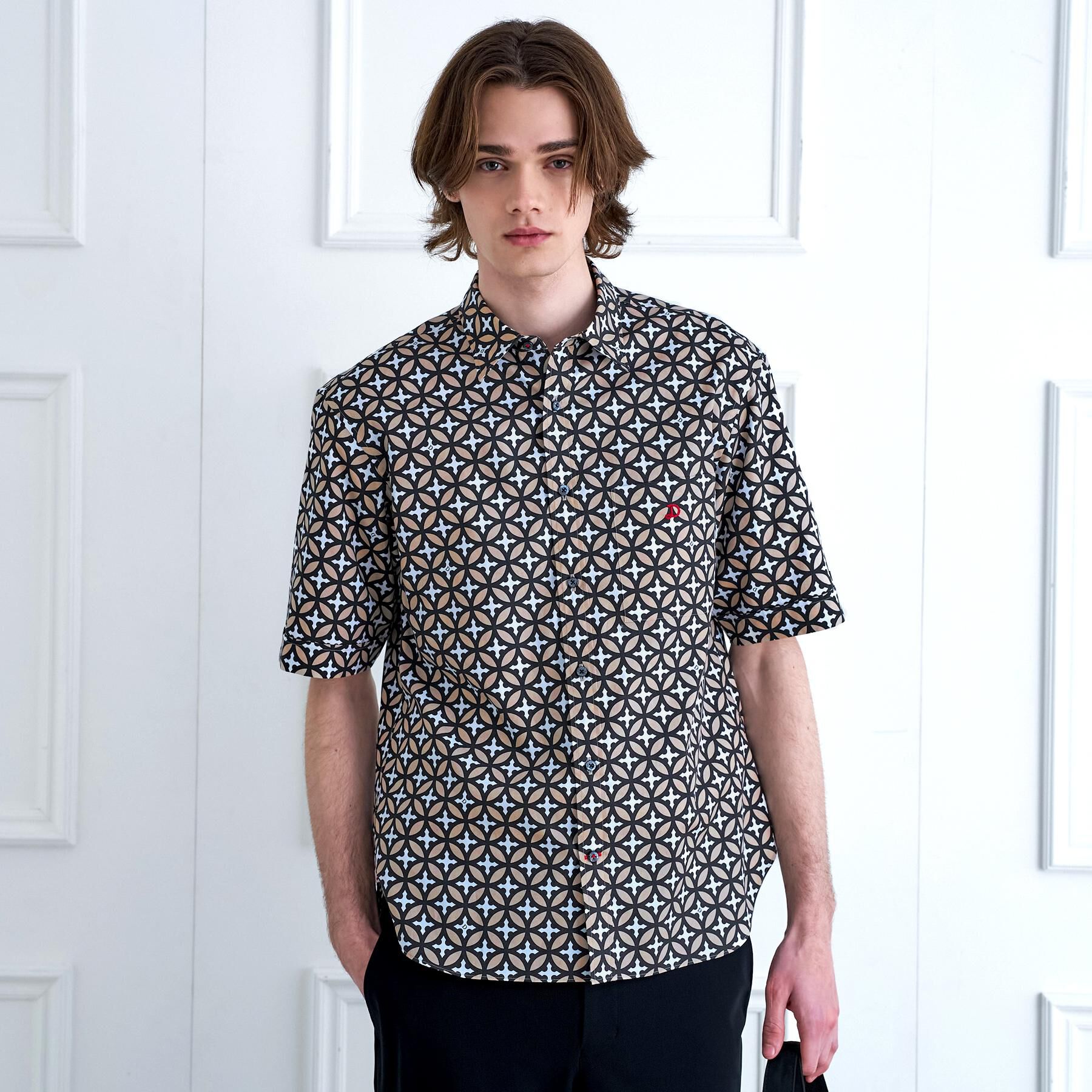 DRESSTERIOR「オーバーラップサークル シャツ」|シャツ・ブラウス|ベージュ(152)