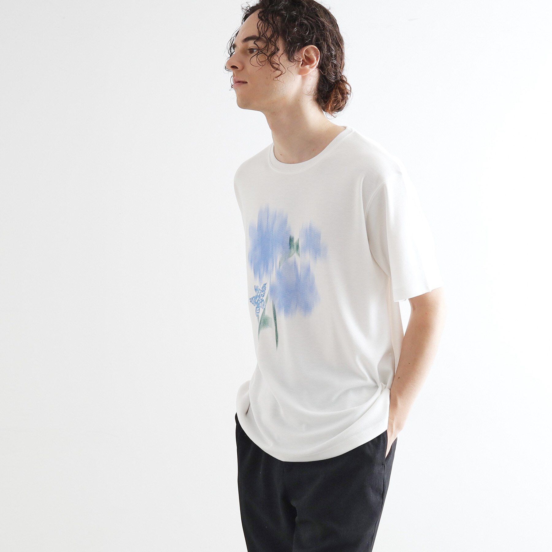 tk.TAKEO KIKUCHI「ボカシフラワーTシャツ」|Tシャツ・カットソー|