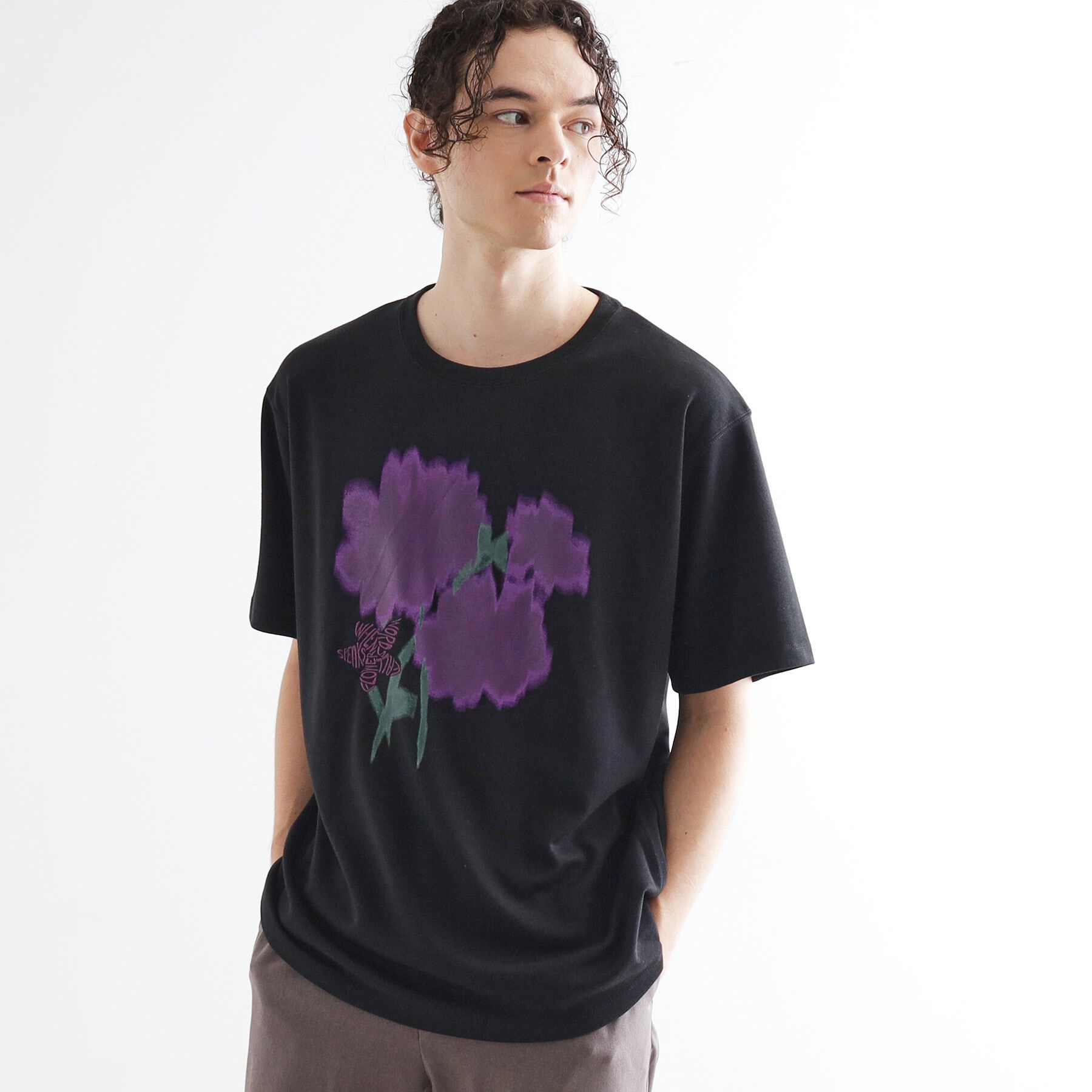 tk.TAKEO KIKUCHI「ボカシフラワーTシャツ」|Tシャツ・カットソー|