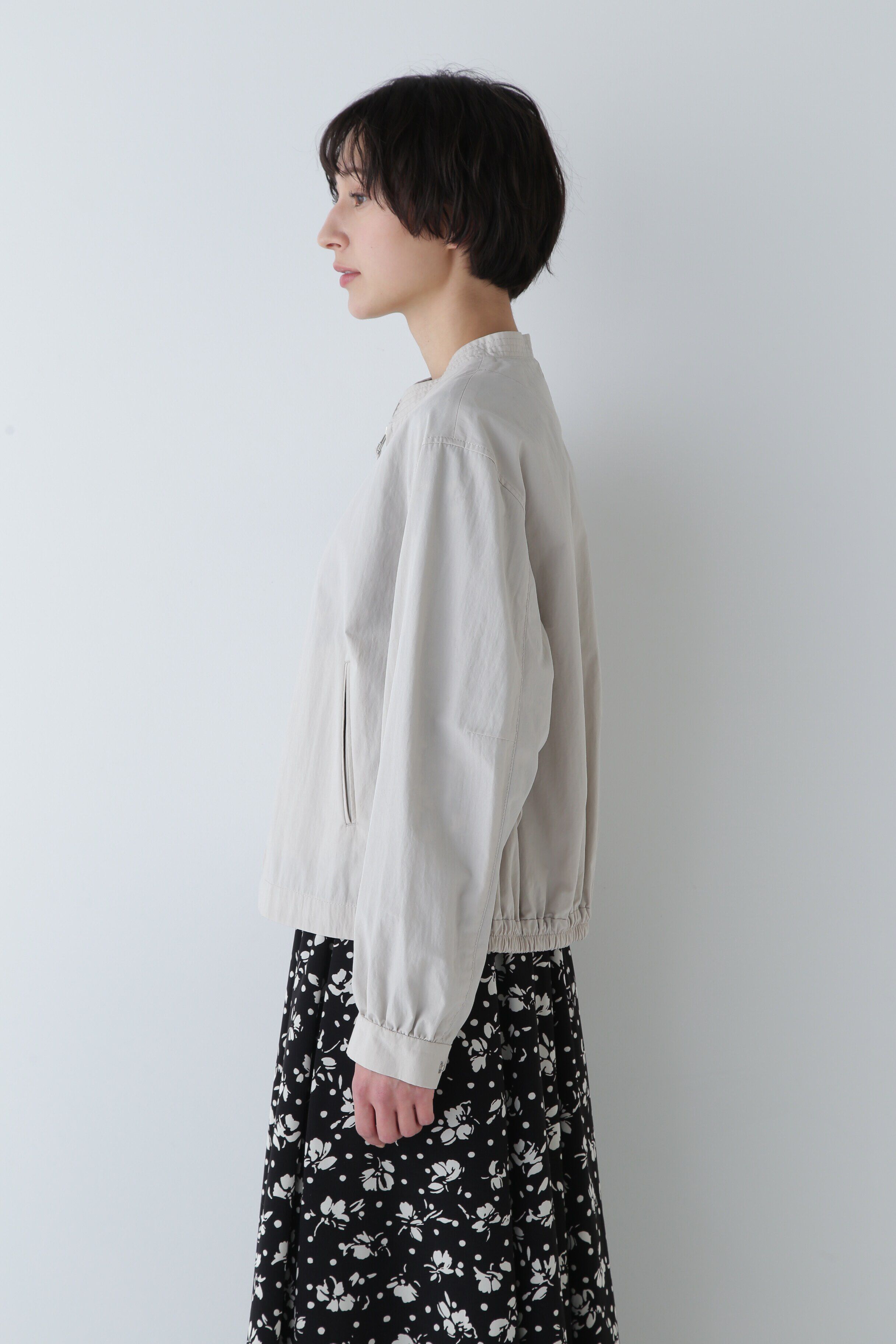  「◆ノーカラーショートブルゾン」|ブルゾン・スタジャン|