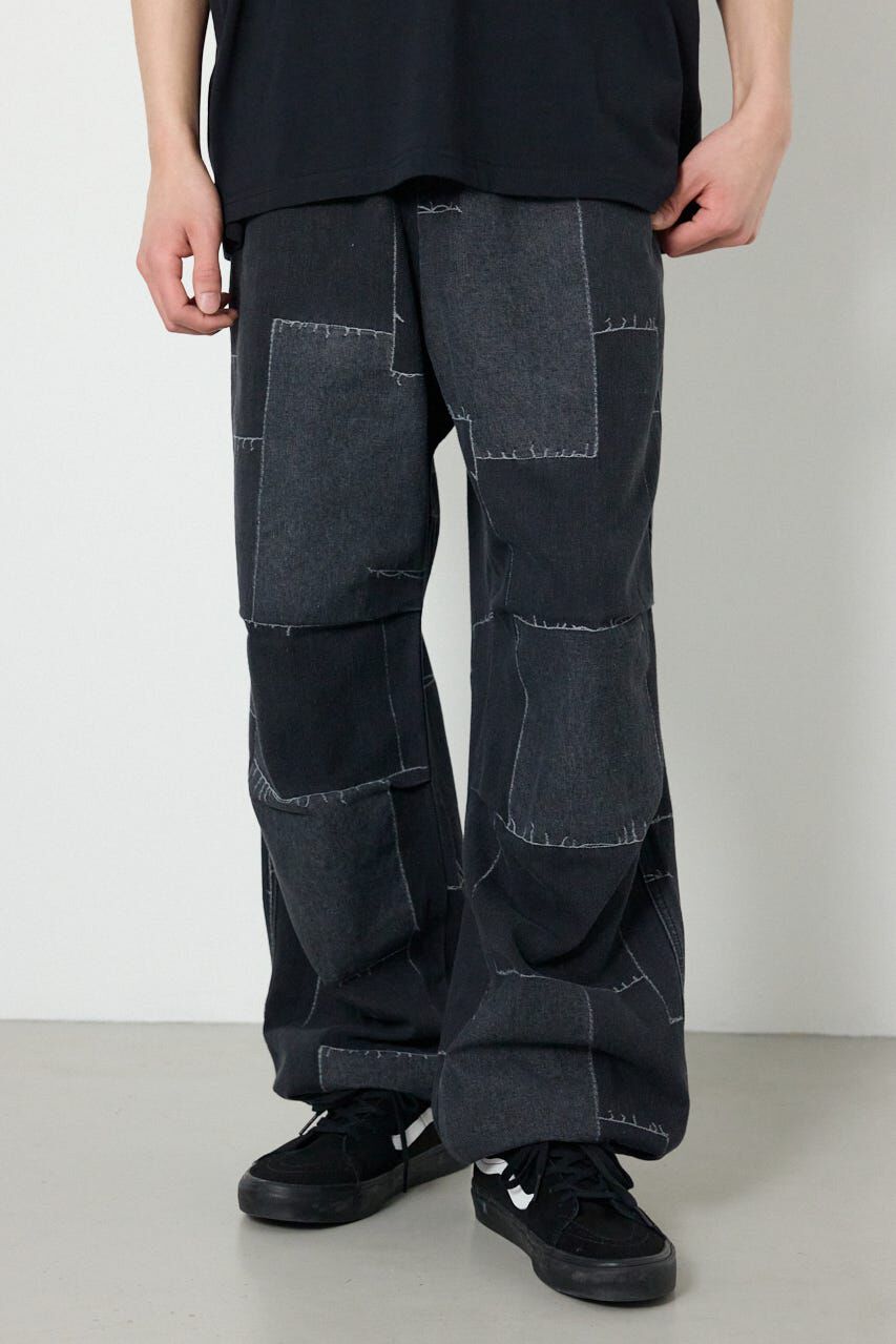 RODEO CROWNS「パッチパターンデニムパンツ」|デニム|BLK