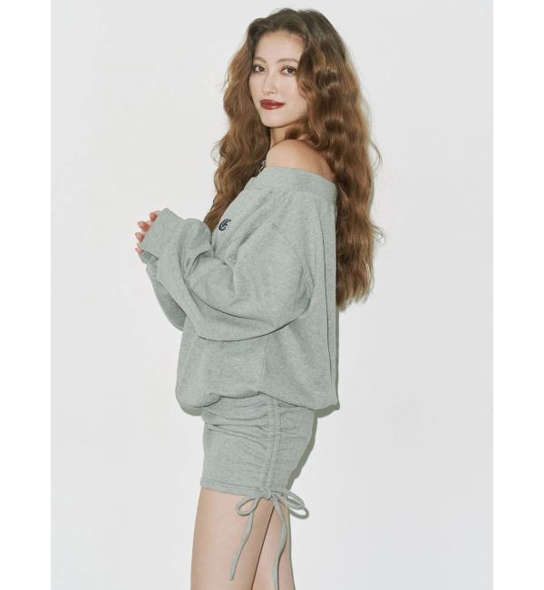 EVRIS「ジップアップオフショルトップス【セットアップ着用可能】」|パーカー|