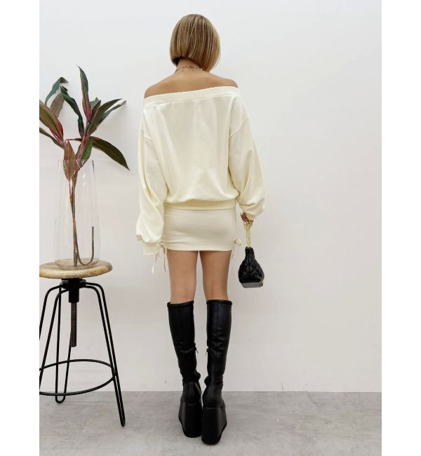 EVRIS「ジップアップオフショルトップス【セットアップ着用可能】」|パーカー|