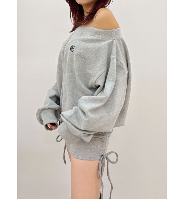 EVRIS「ジップアップオフショルトップス【セットアップ着用可能】」|パーカー|