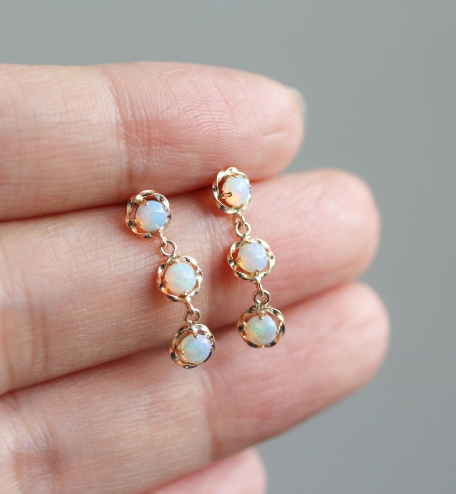  「オパール ピアス | K10YG」|ピアス|K10 イエローゴールド