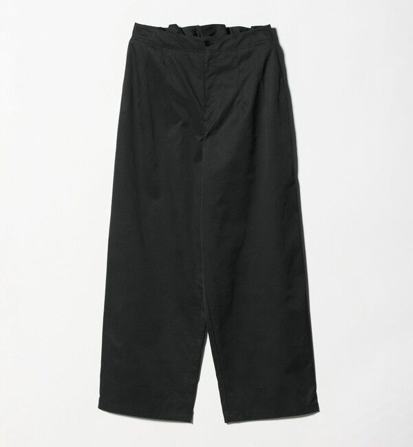 UNITED ARROWS「バック ギャザー リボンデザイン パンツ」|チノ|BLACK