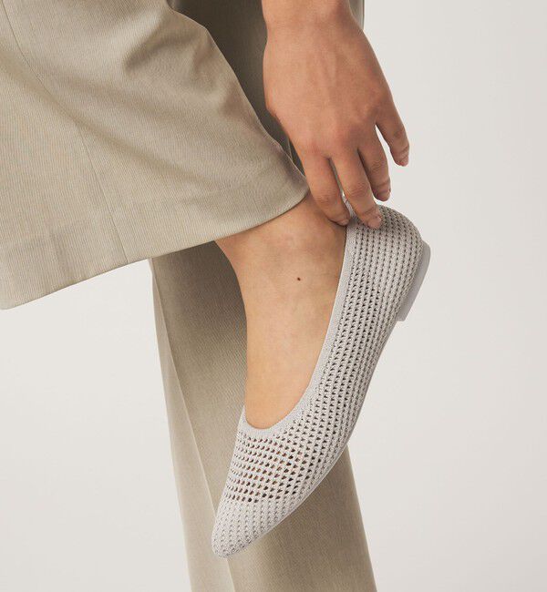 UNITED ARROWS green label relaxing「ウェルネスシアー ポインテッド フラットシューズ / ニットシューズ」|ローファー|