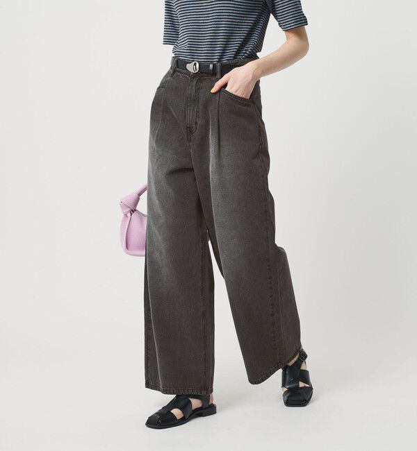 BEAUTY&YOUTH UNITED ARROWS「【WEB限定】タックワイド デニムパンツ」|デニム|