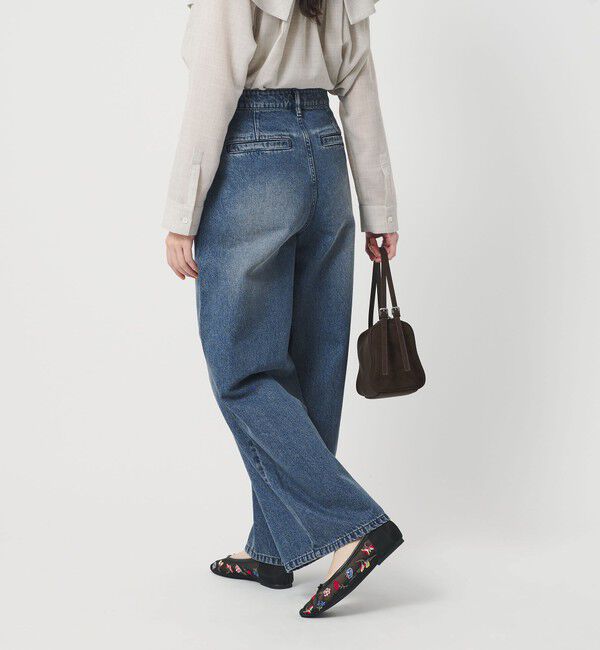 BEAUTY&YOUTH UNITED ARROWS「【WEB限定】タックワイド デニムパンツ」|デニム|