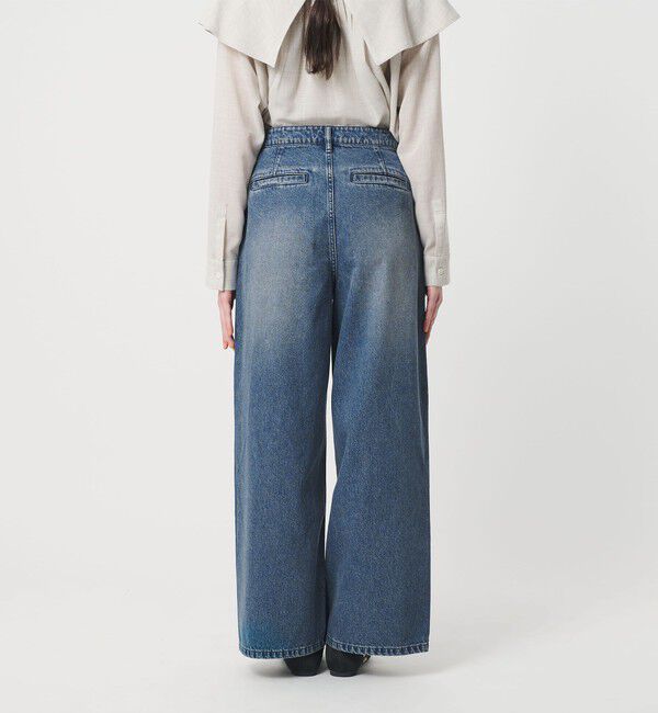 BEAUTY&YOUTH UNITED ARROWS「【WEB限定】タックワイド デニムパンツ」|デニム|