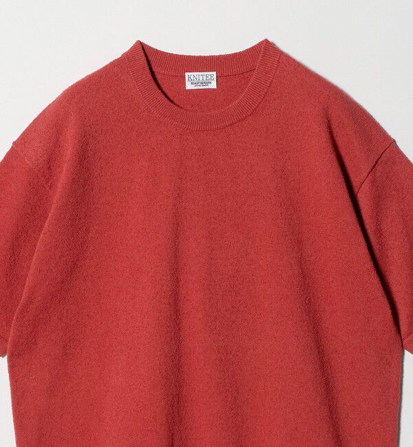 BEAUTY&YOUTH UNITED ARROWS「KNITEE クリンプコットン クルーネック ニット Tシャツ ウォッシャブル」|ニット・セーター|