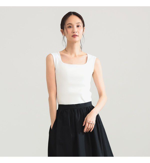 Demi-Luxe BEAMS 「リブニット タンクトップ」|ニット・セーター|WHITE