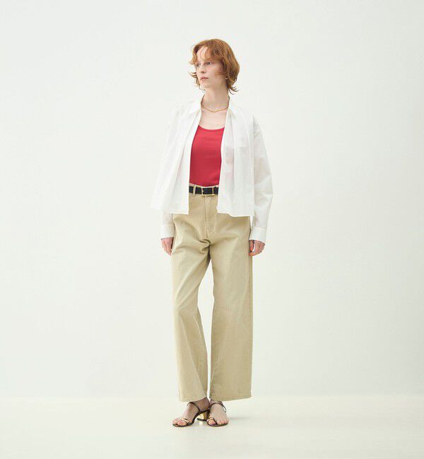 MACPHEE「コットンタイプライター ジップブラウス」|シャツ・ブラウス|