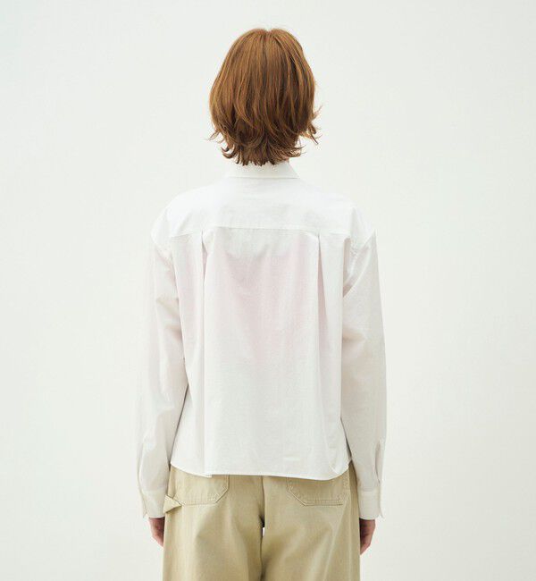 MACPHEE「コットンタイプライター ジップブラウス」|シャツ・ブラウス|