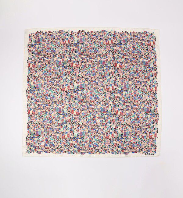 CABaN「Festival シルクプリントスカーフ」|バンダナ・スカーフ|