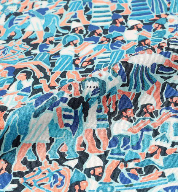 CABaN「Festival シルクプリントスカーフ」|バンダナ・スカーフ|