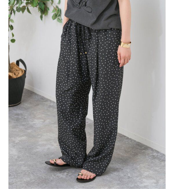 Spick and Span「《WEB限定 / 追加》ドットプリントイージーストレートパンツ」|スラックス|