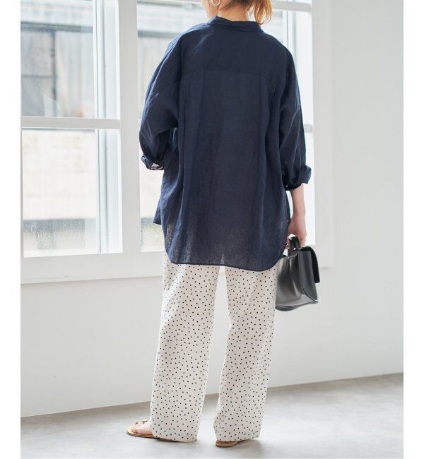 Spick and Span「《WEB限定 / 追加》ドットプリントイージーストレートパンツ」|スラックス|