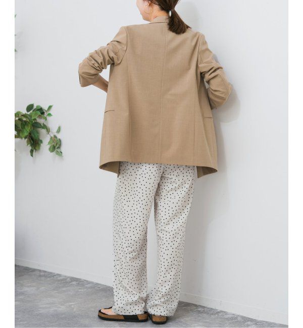 Spick and Span「《WEB限定 / 追加》ドットプリントイージーストレートパンツ」|スラックス|