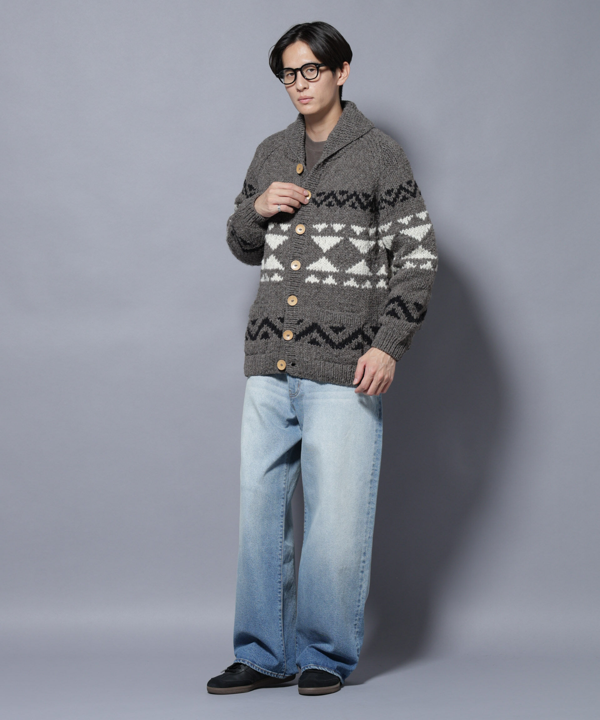 nano･universe「ペルー産カウチンセーター」|ニット・セーター|