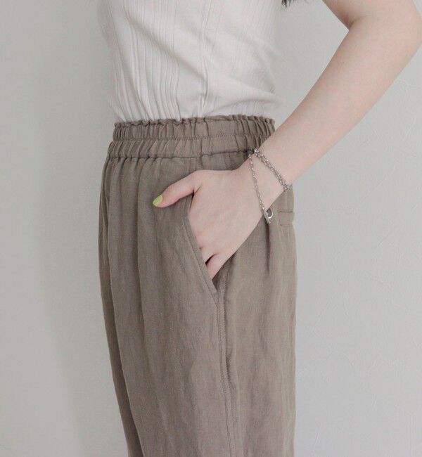 fredy emue「LINEN セミワイドリラクシーパンツ」|チノ|