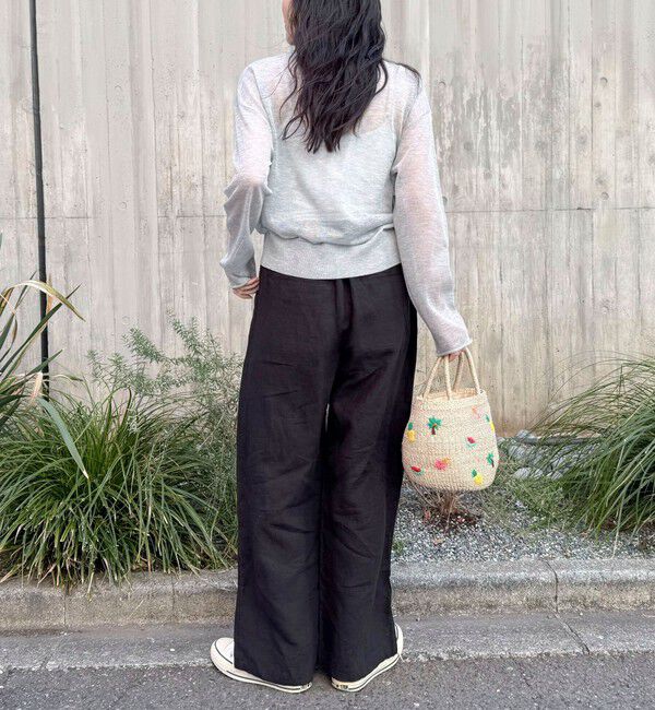 fredy emue「LINEN セミワイドリラクシーパンツ」|チノ|