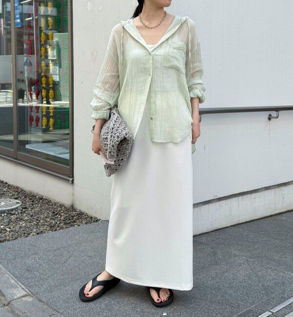 fredy emue「リネン混楊柳フーディシャツ」|シャツ・ブラウス|