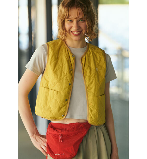 GYMPHLEX「Gymphlex | ナイロン キルティングショートベスト WOMEN」|その他|