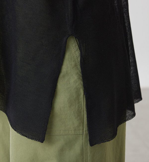  「ラッフルオフショルダーシアーニット」|ニット・セーター|