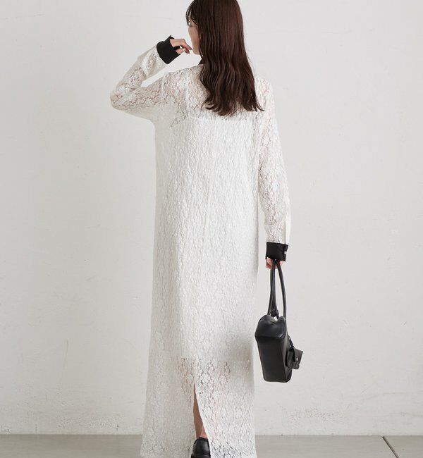  「襟付きレースワンピース」|ワンピース|