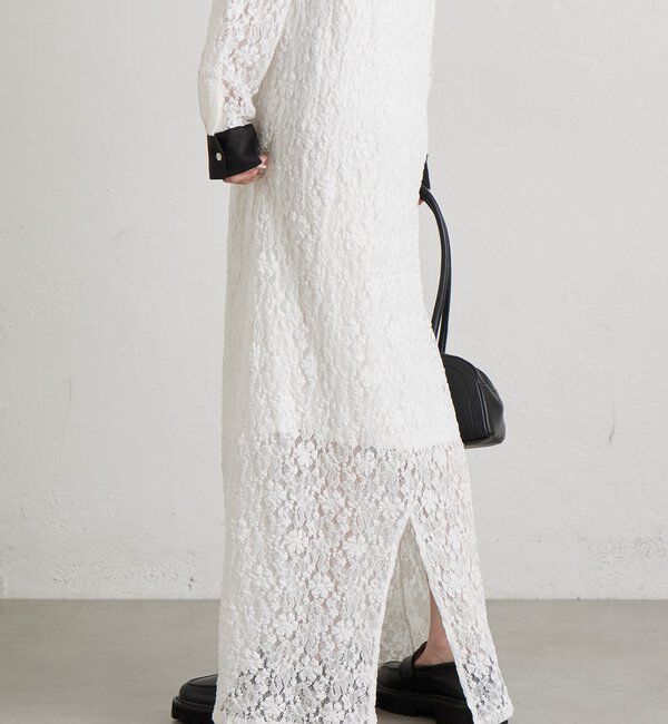  「襟付きレースワンピース」|ワンピース|