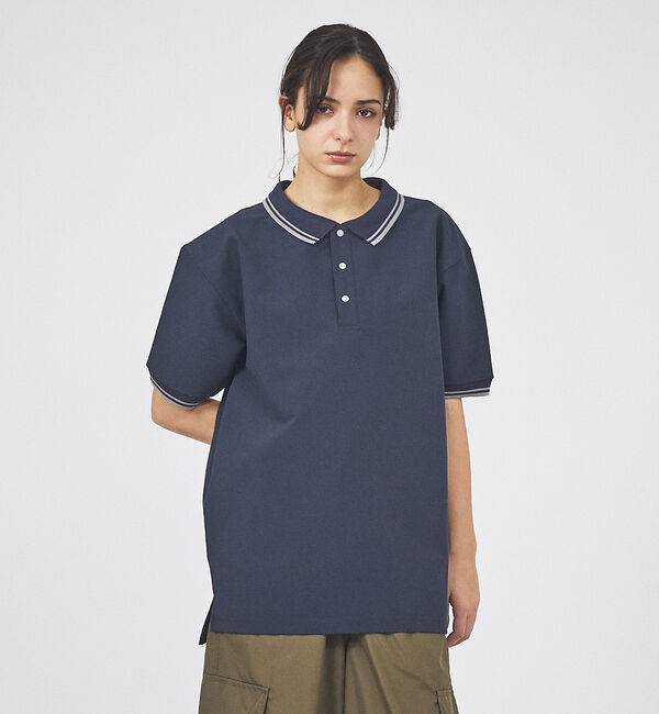 ABAHOUSE「【TAION / タイオン】 NON DOWN BASIC JERSEY FAB」|ポロシャツ|ダークネイビー