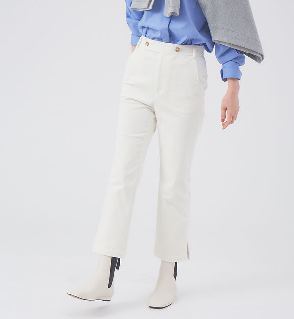 qualite「セミストレートコールパンツ」|その他|オフホワイト