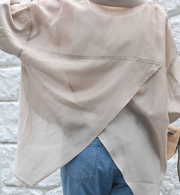 qualite「【大人シアーシャツ】バックスリットシアーシャツ」|シャツ・ブラウス|