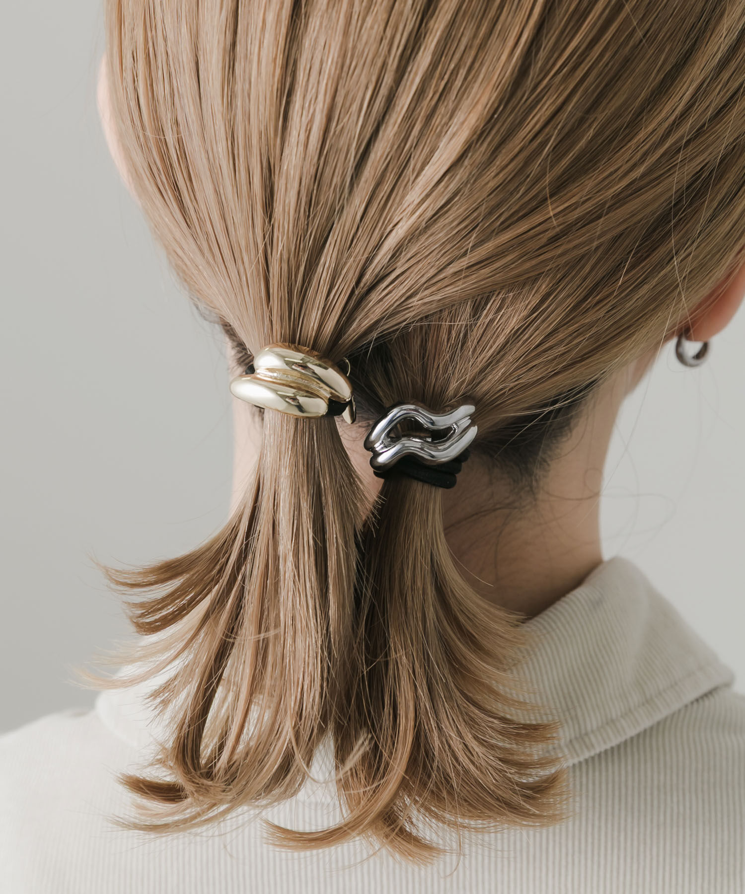 SMELLY「ニュアンスメタル2セットヘアポニー」|ヘアゴム・シュシュ|