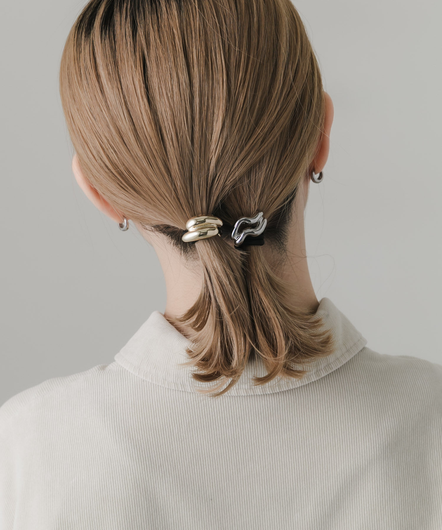 SMELLY「ニュアンスメタル2セットヘアポニー」|ヘアゴム・シュシュ|