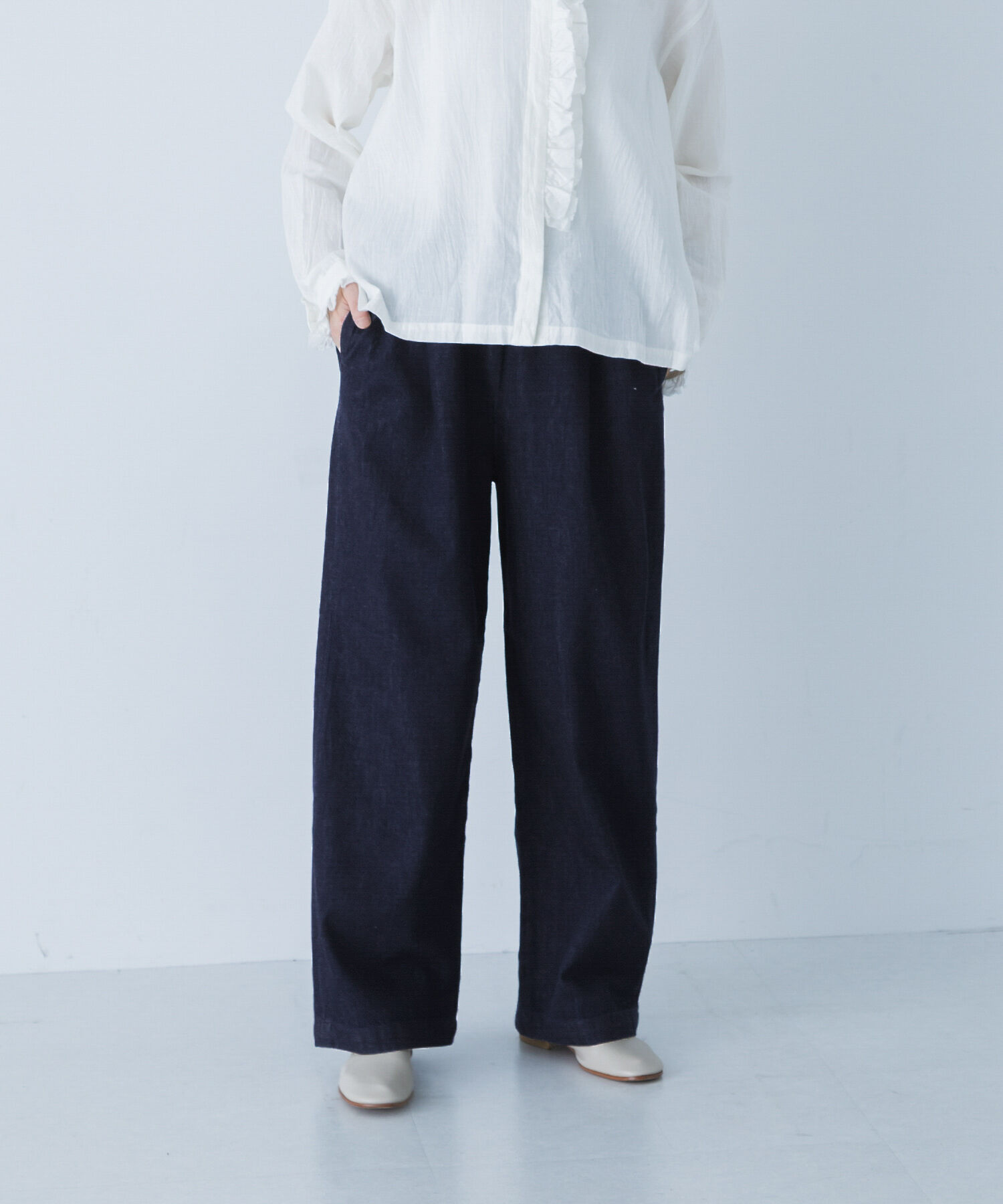 かぐれ「デニムイージーパンツ」|その他|ワンウォッシュ