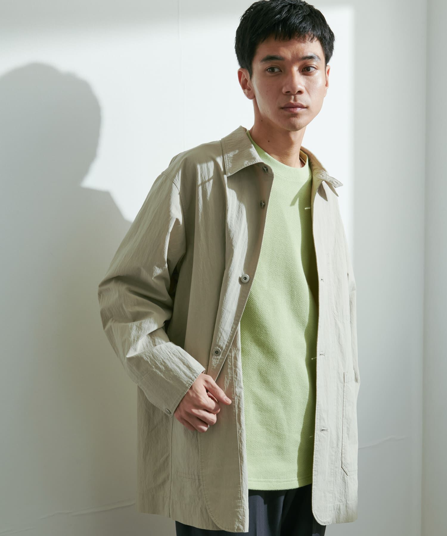 URBAN RESEARCH DOORS「バイオウォッシュ カバーオール ミドルジャケット」|その他|グレー