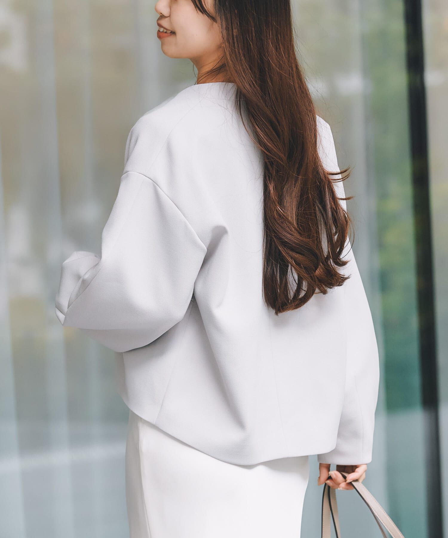 URBAN RESEARCH ROSSO「ストレッチジョーゼットブルゾン」|ブルゾン・スタジャン|