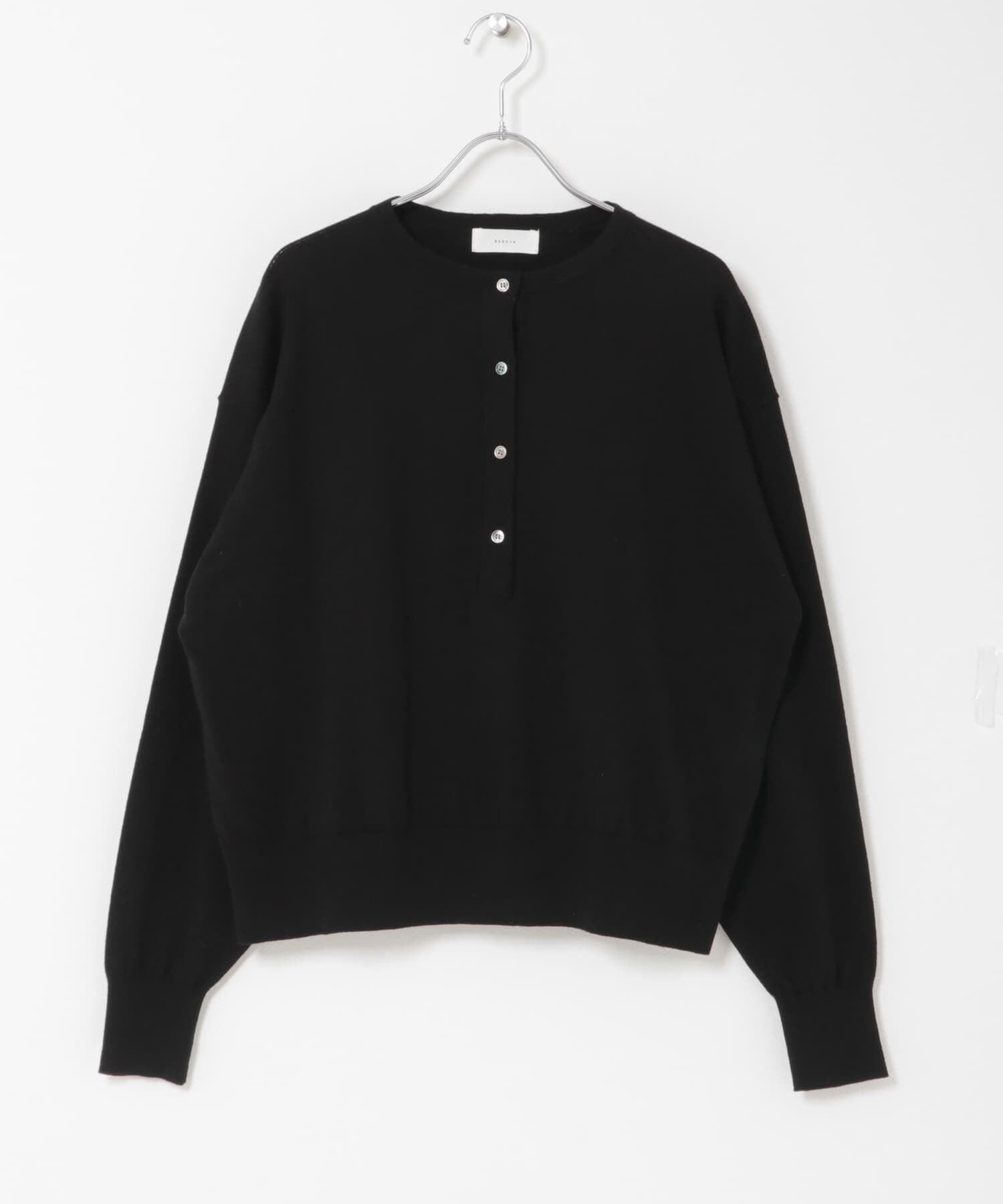 かぐれ「コットンカシミヤヘンリーネックニット」|ニット・セーター|