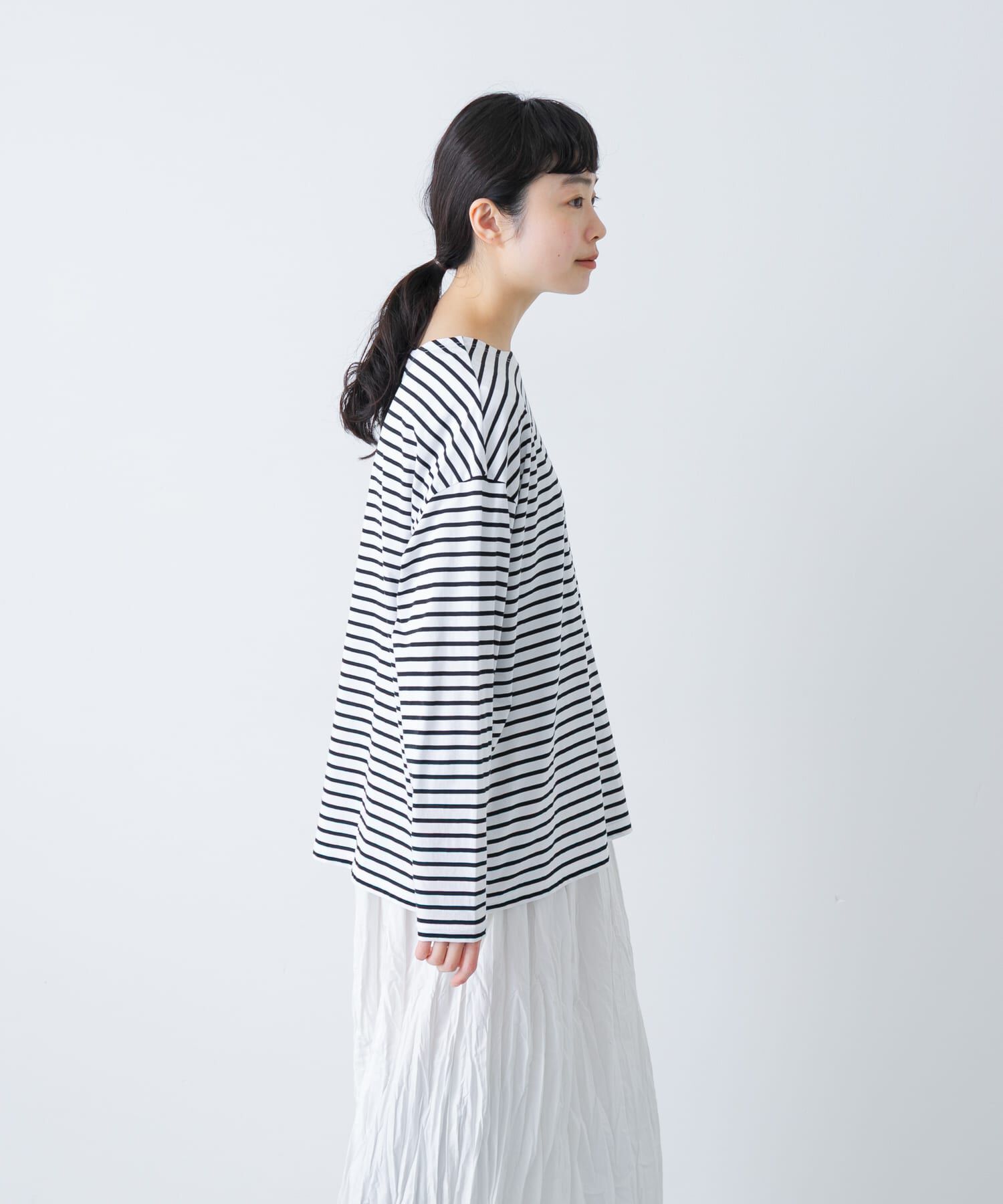 かぐれ「ハイツイストボーダーカットソー」|Tシャツ・カットソー|