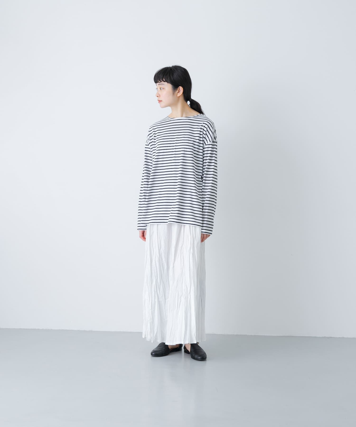 かぐれ「ハイツイストボーダーカットソー」|Tシャツ・カットソー|